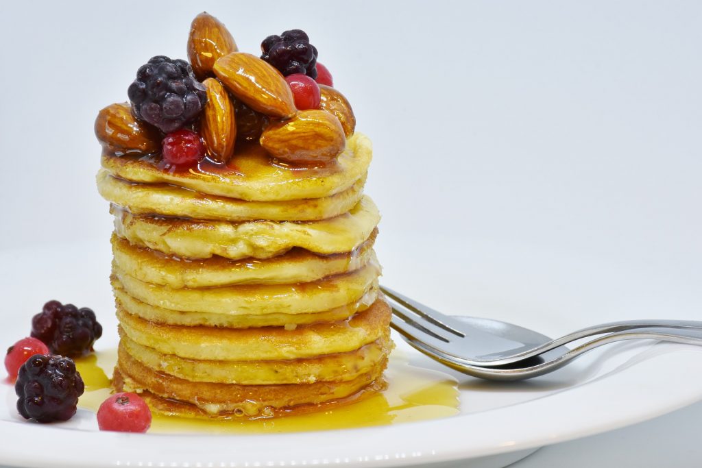 Honey Oat Nut Pancakes